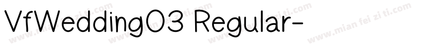 VfWedding03 Regular字体转换